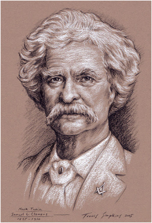 Mark Twain, Author and Freemason. Mark Twain House & Museum. Hartford, CT, by Travis Simpkins 