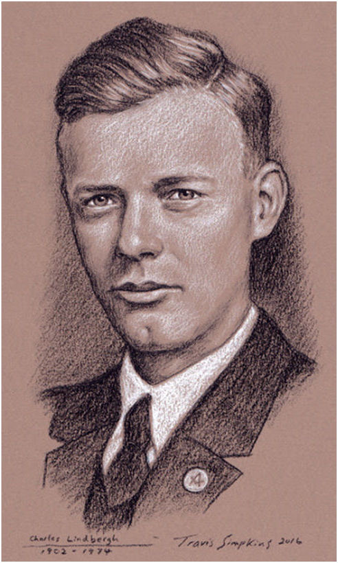 Charles Lindbergh. Aviator, Author and Explorer. 1st Solo Flight Across Atlantic, by Travis Simpkins 