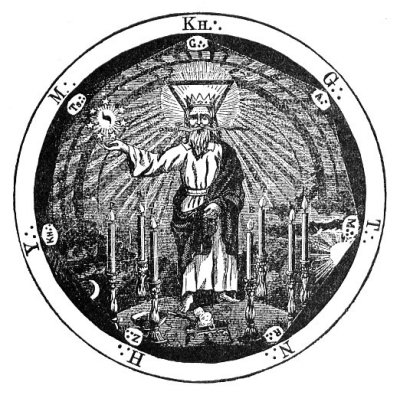 Morals and Dogma Knight of the East and West king holding yod