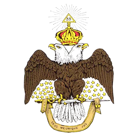 Ancient and Accepted Scottish Rite double headed eagle logo.