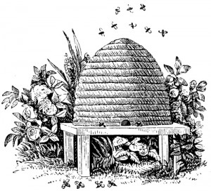 The beehive, a masonic symbol of generation and productivity.