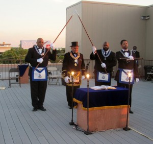 rooftop raising - opening the lodge