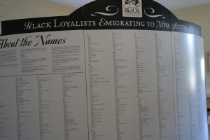 Replica of the Book of Negroes at the Black Loyalist Heritage Museum, Birchtown, Nova Scotia