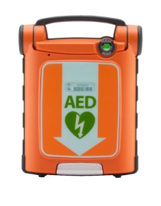 The Powerheart G5 AED is the first FDA-cleared AED to combine fully automatic shock delivery, fast shock times, and dual-language functionality to fight the leading cause of death in the United States: sudden cardiac arrest. (PRNewsFoto/Cardiac Science Corporation)