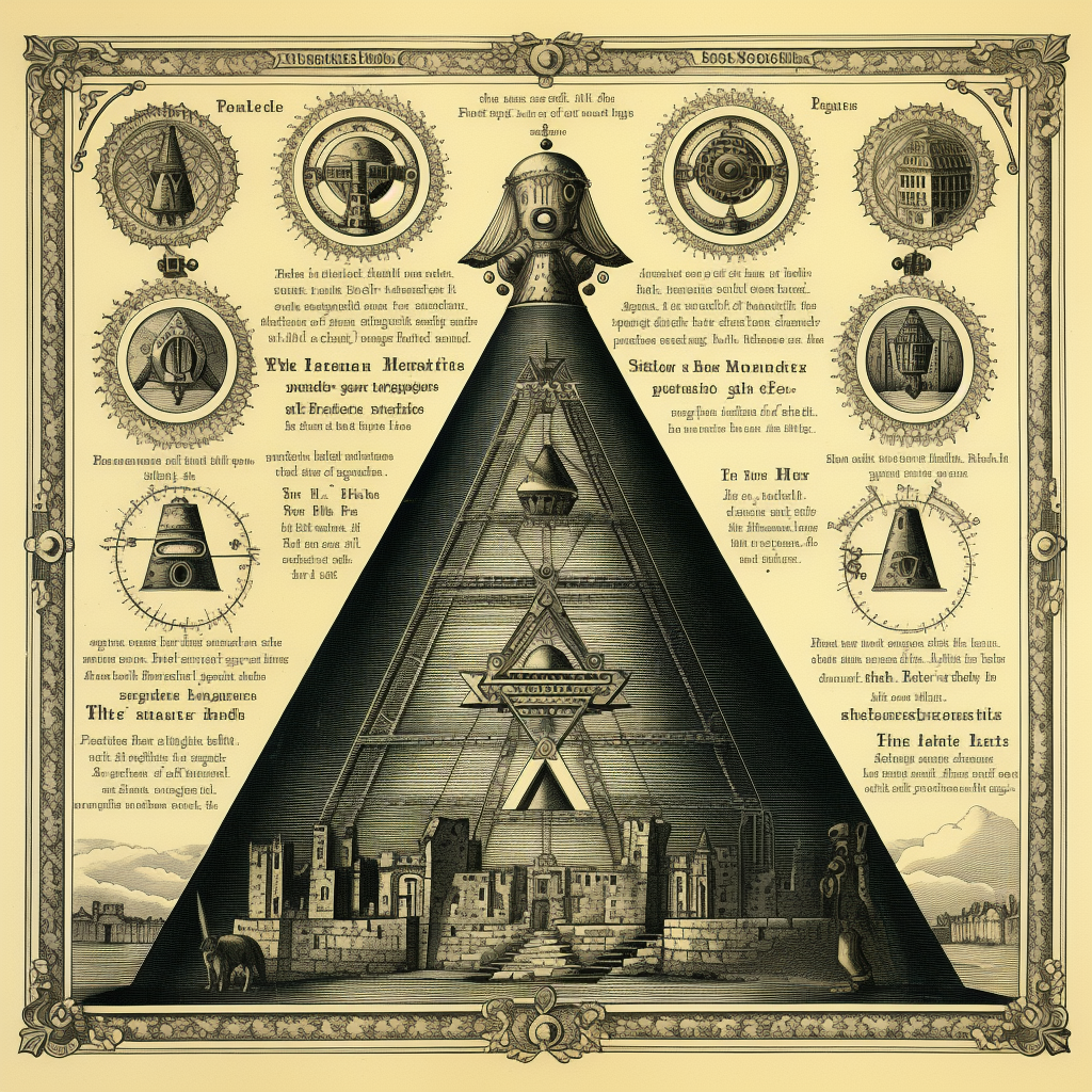 As in all the Degrees, you meet with the emblems and the names of Deity. In the style of Robert Fludd.